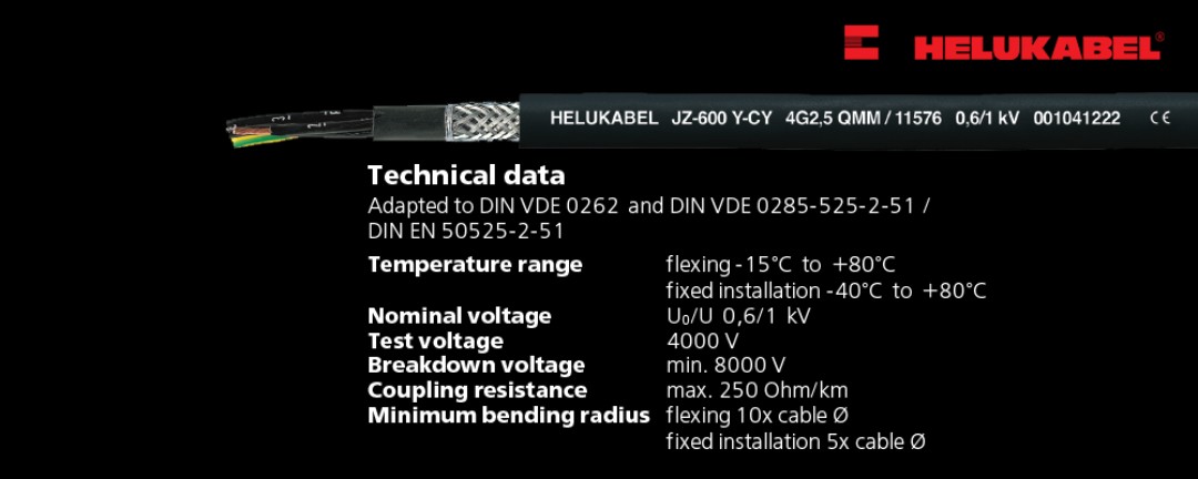 Technical data of JZ-600-Y-CY