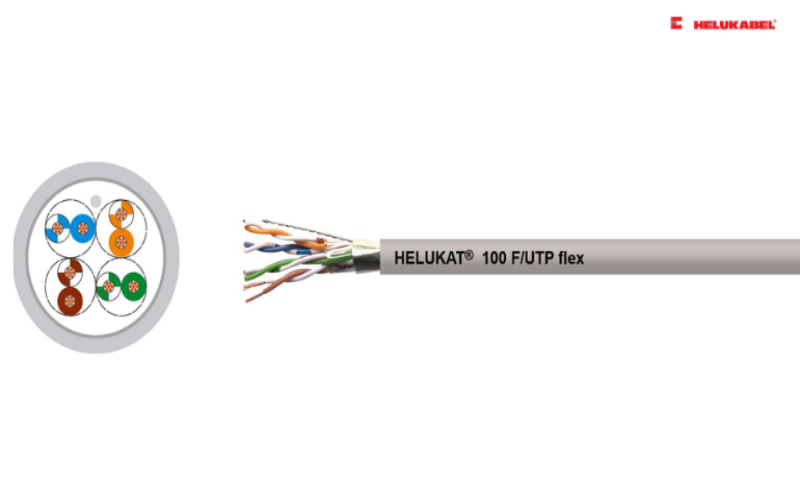 Cáp ethernet HELUKAT® 100 CAT.5 F/UTP FRNC FLEX 
						