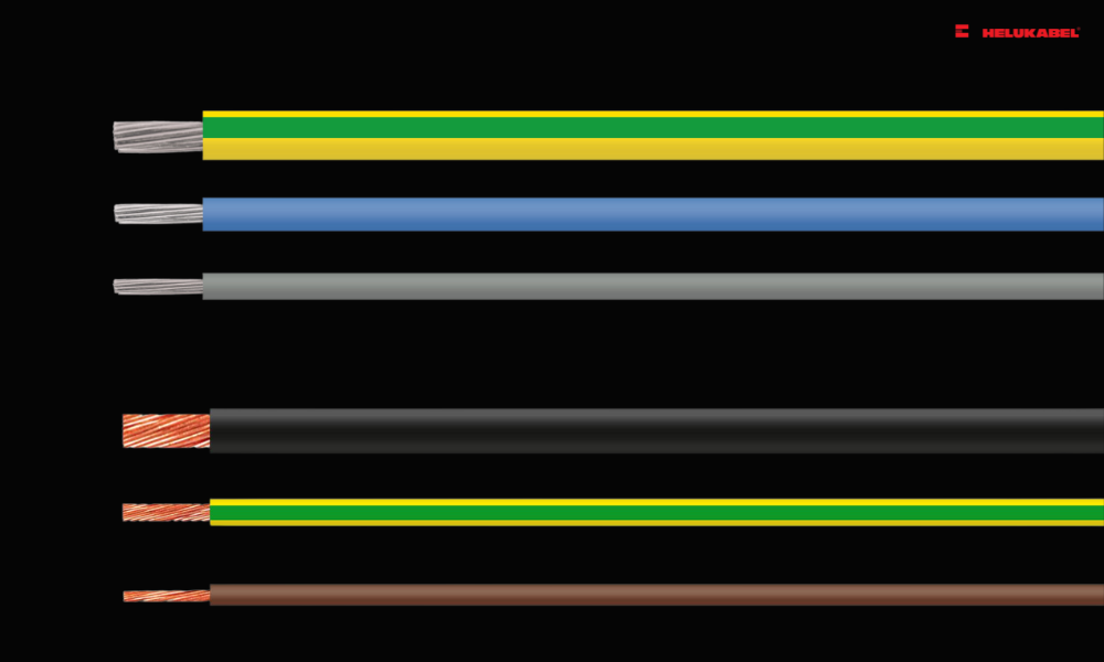 Single core cables are color coded