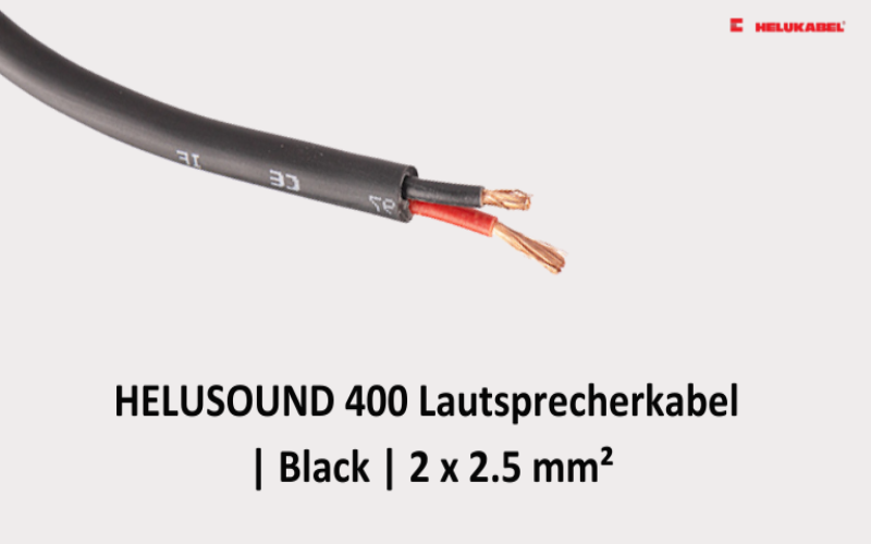 Dây cáp âm thanh HELUSOUND 400 Lautsprecherkabel | Black | 2 x 2.5 mm² 
						