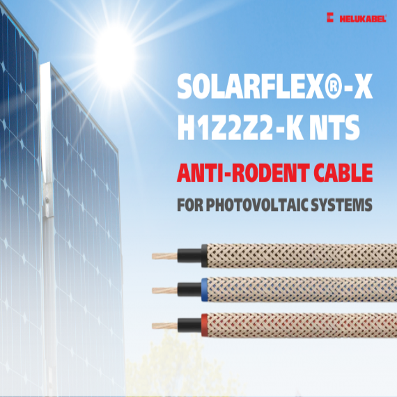 SOLARFLEX®-X H1Z2Z2-K NTS – Dòng cáp chống gặm nhấm cho hệ thống quang điện