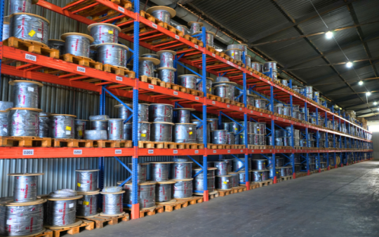 How are cables stored at HELUKABEL Vietnam's warehouse?