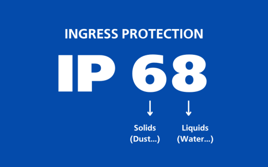 IP 68 standard for electric appliances