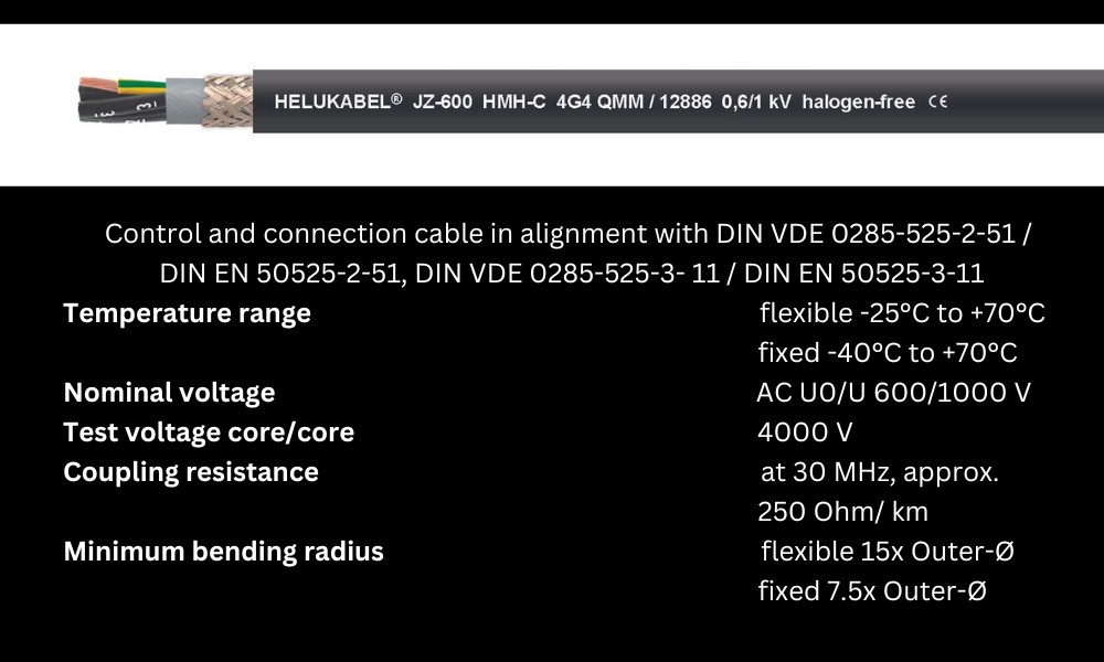 JZ-600 HMH-C control cable