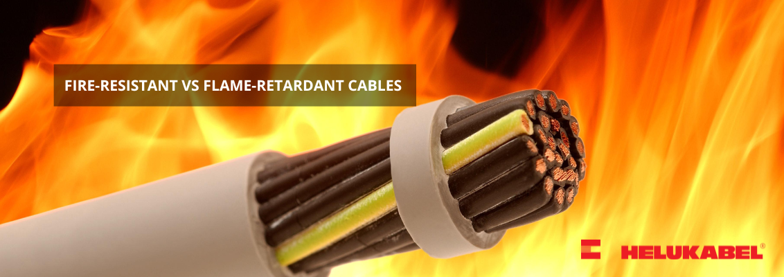 The difference between fire-resistant and flame-retardant cables